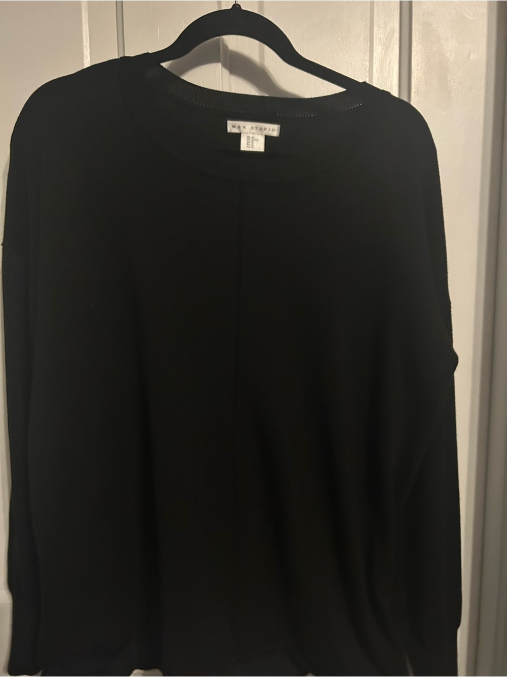Max Studio Black Crewneck Sweater